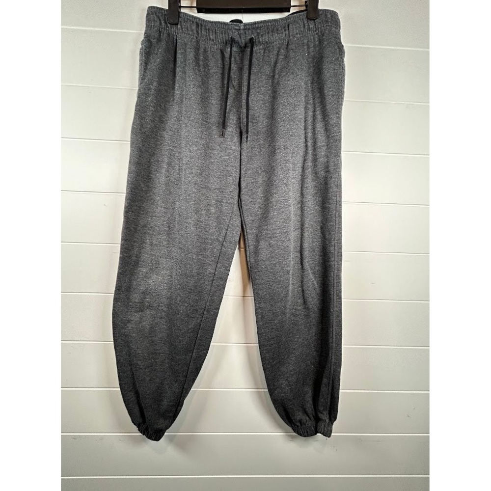 Gray Champion Joggers Med Drawstring Elastic Waist Cuffed Ankle Casual Comfort